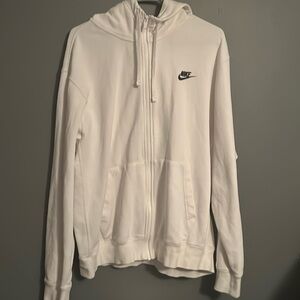 White nike zip up
